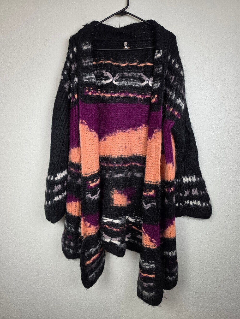 Free People Colorful Alpaca Wool Cardigan Small